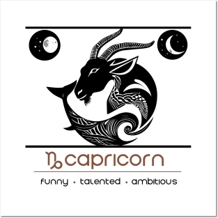 Capricorn Season - Zodiac Graphic Posters and Art